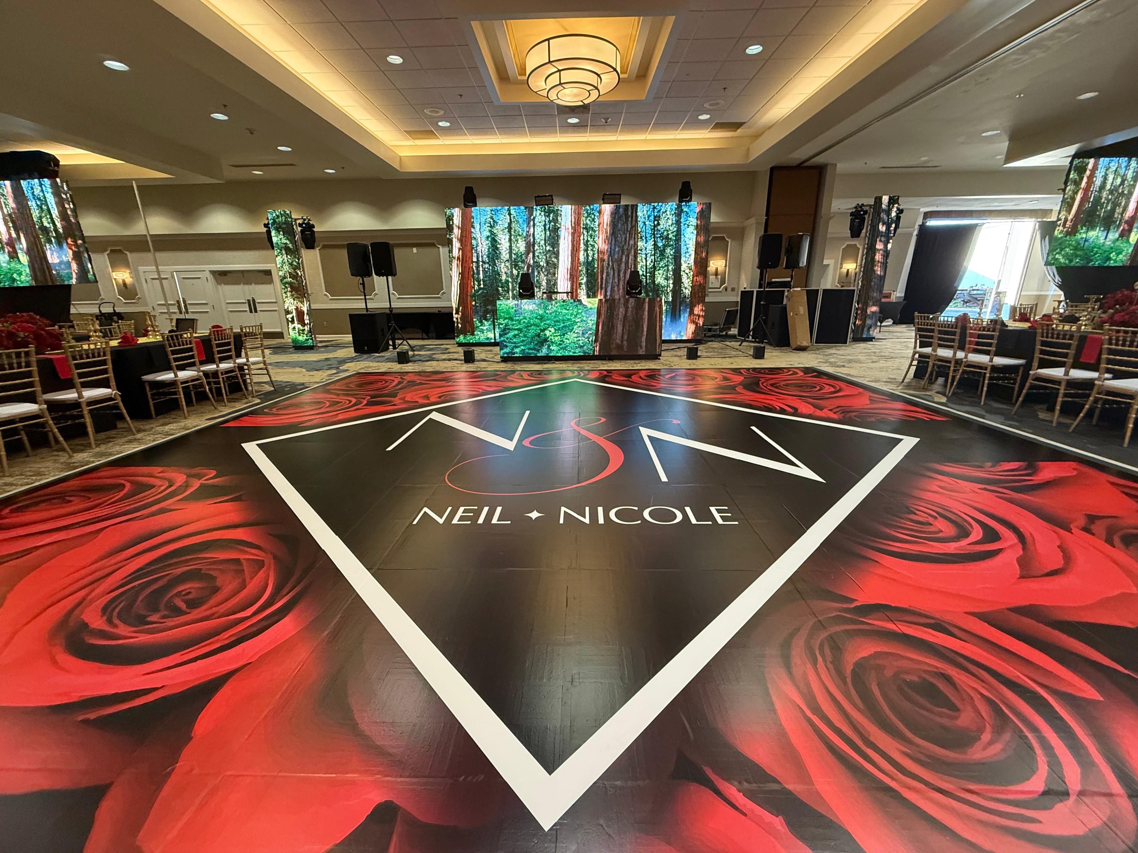 Custom event dance floor wrap